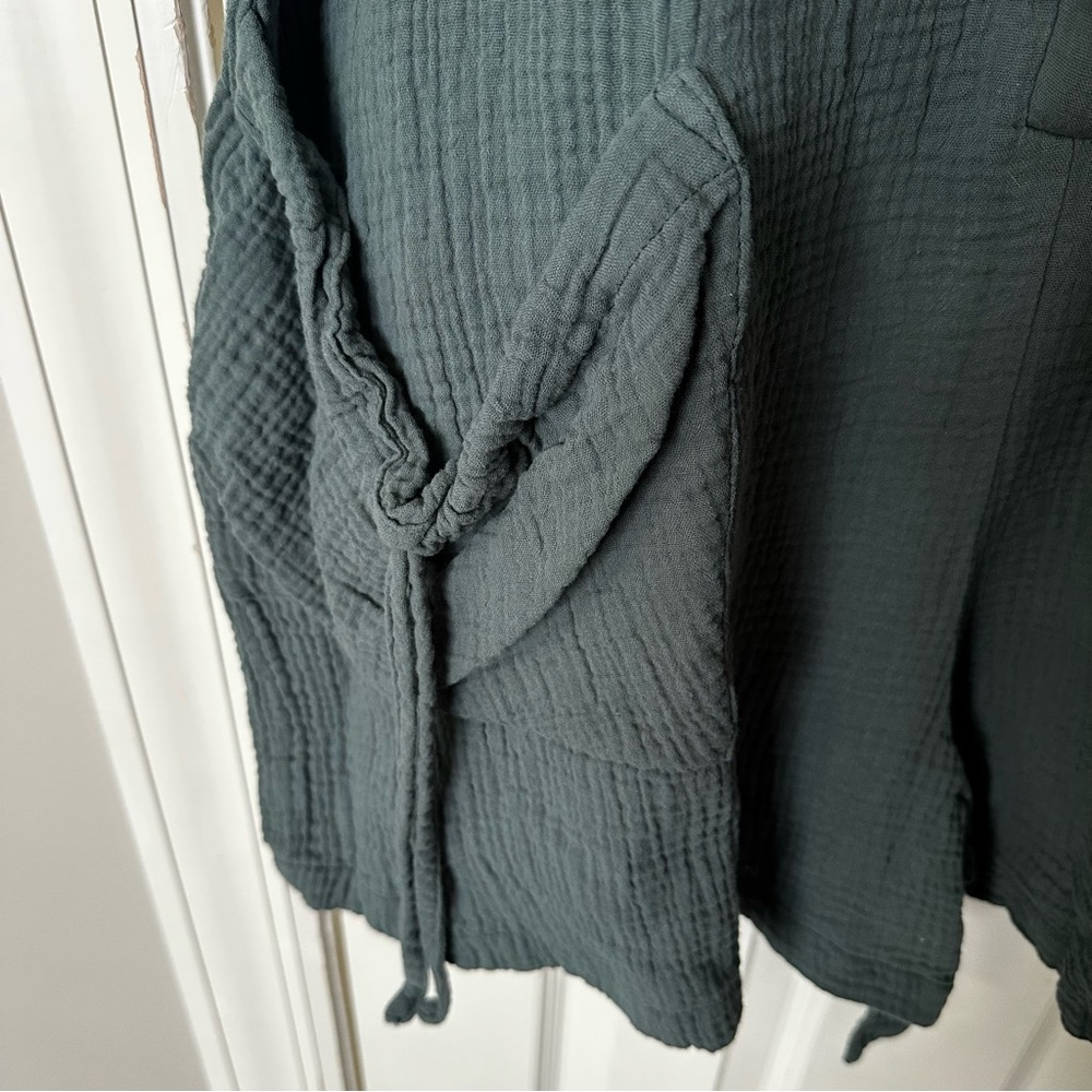 Bloomchic Solid Drawstring Pocket Belted Romper, … - image 6